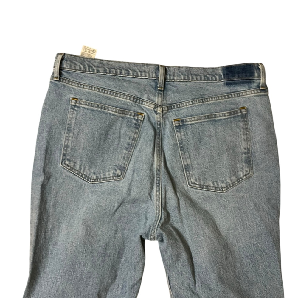 Abercrombie & Fitch Relaxed 90s Straight Ultra High-Rise Ripped Jeans Sz 16/33 - Picture 5 of 5